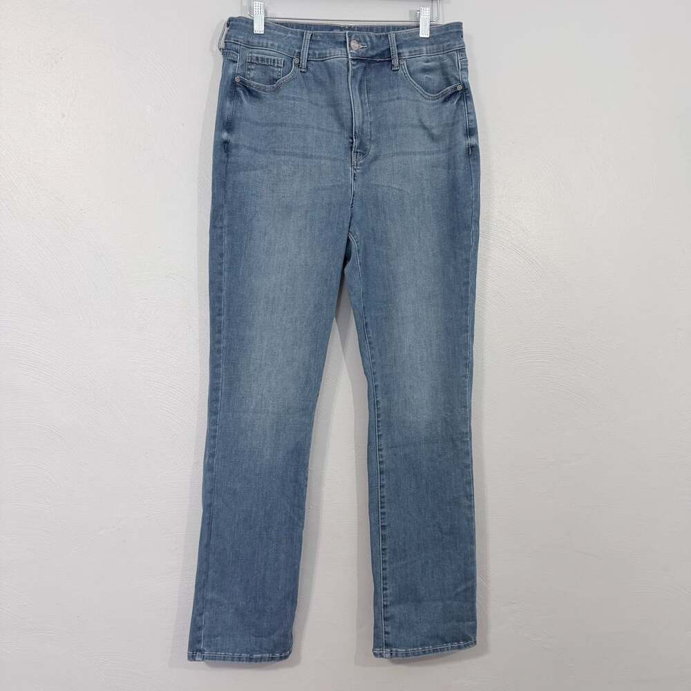 Curves 360 by NYDJ Jeans Size 12 Light Wash Denim Straight Leg